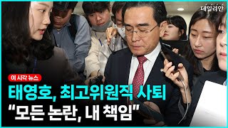 태영호, 與최고위원직 사퇴..."모든 논란 전적으로 내 책임"